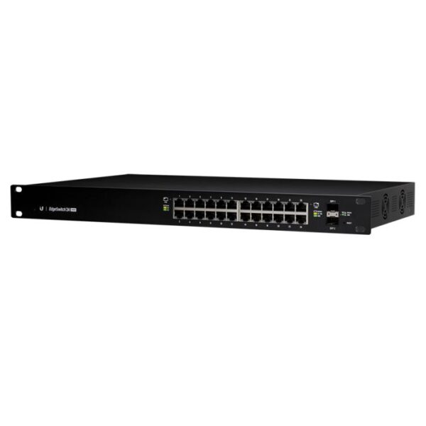 es24-250_1 Ubiquiti UISP EdgeSwitch 24 Port PoE 250W 2SFP