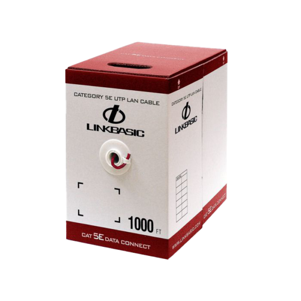 utp-305r_a Linkbasic 305M Box Cat5e Solid Red UTP Cable
