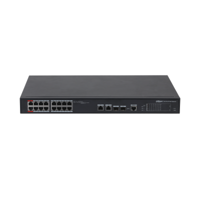 DH-PFS4218-16ET-190_View_Front-logo2_thumb 16-port 100 Mbps + 2-port Gigabit Managed PoE Switch