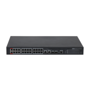 DH-PFS4226-24ET-240_View_Front-logo1_thumb 24-port 100 Mbps + 2-port Gigabit Managed PoE Switch