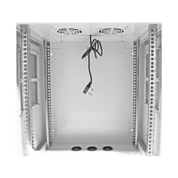 15U 450mm Deep Outdoor Cabinet with 2 fans